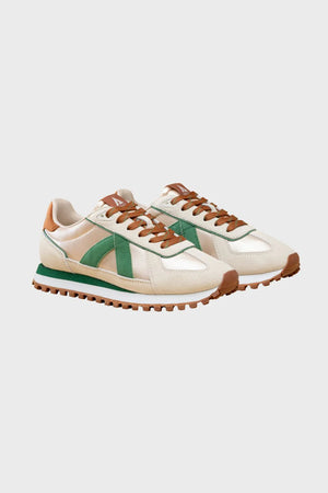GATE SNEAKERS - TURTLE GREEN COGNAC