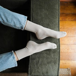 KLU GLITTER LUREX SOCKS - BEIGE