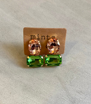 MIMI EARRING PEACH & GREEN