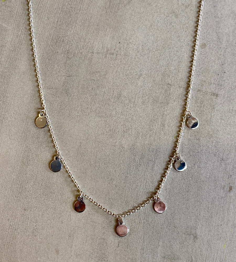 7 CIRCLE STERLING SILVER NECKLACE