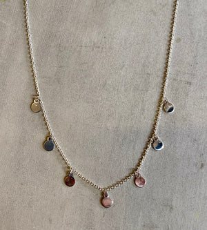 7 CIRCLE STERLING SILVER NECKLACE
