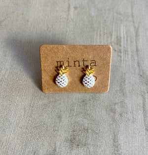 PINEAPPLE STUD EARRING