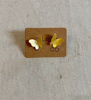 GOLD MATT BUTTERFLY EARRING