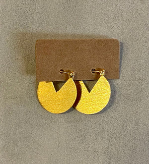FLAT GOLD HOOP EARRING