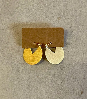 FLAT GOLD HOOP EARRING