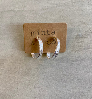 MELT HOOP SILVER EARRINGS