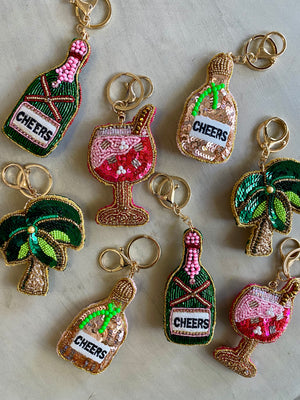 CHEERS KEY CHAIN - PINK