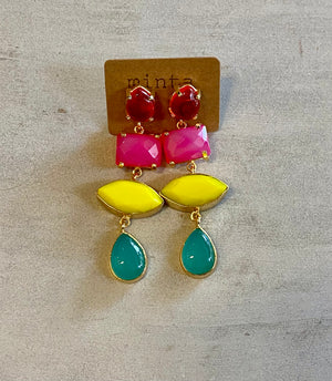 FIESTA RED LIME EARRING
