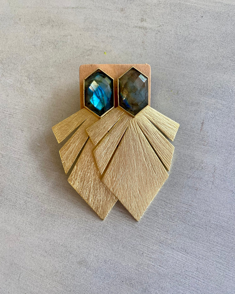 
            
                Load image into Gallery viewer, WONDER WOMAN ABALONE SHELL EARRINGS
            
        