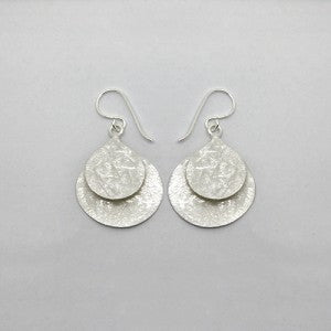 CIRCLE LAYER STERLING SILVER EARRINGS