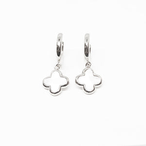 FLOWER HOOP SILVER & WHITE