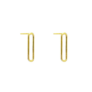 PAPERCLIP GOLD EARRING