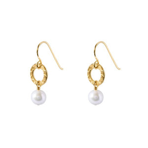 PEARL & GOLD RING EARRING