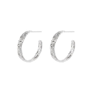 MELT HOOP SILVER EARRINGS