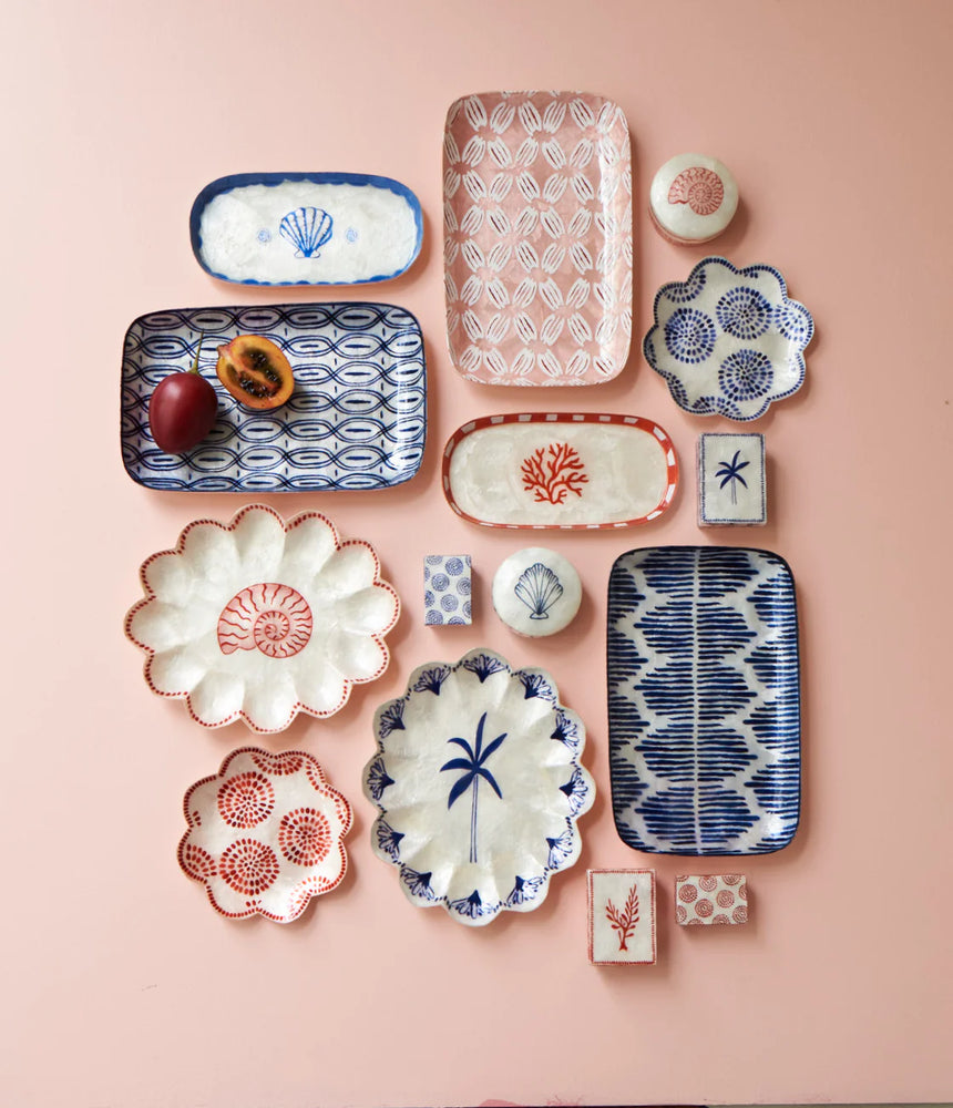 ATLANTIC BLUE IKAT TRAY