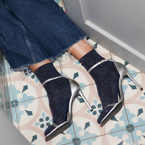 KLU SOCKS GLITTER LUREX - BLUE