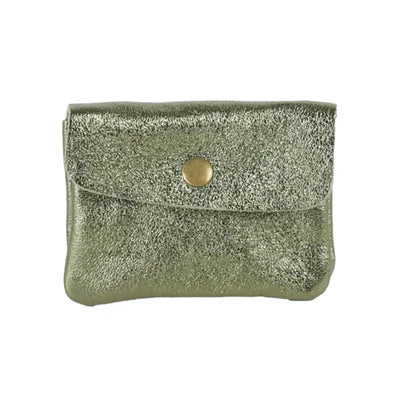 MAISON FANLI- COIN PURSE - METALLIC KHAKI