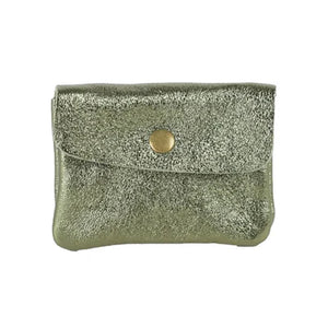 MAISON FANLI- COIN PURSE - METALLIC KHAKI