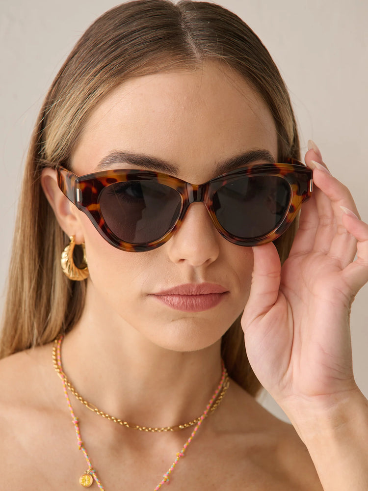L&S MIELLI CAT EYE SUNGLASSES - TORT