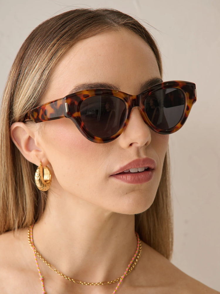 L&S MIELLI CAT EYE SUNGLASSES - TORT