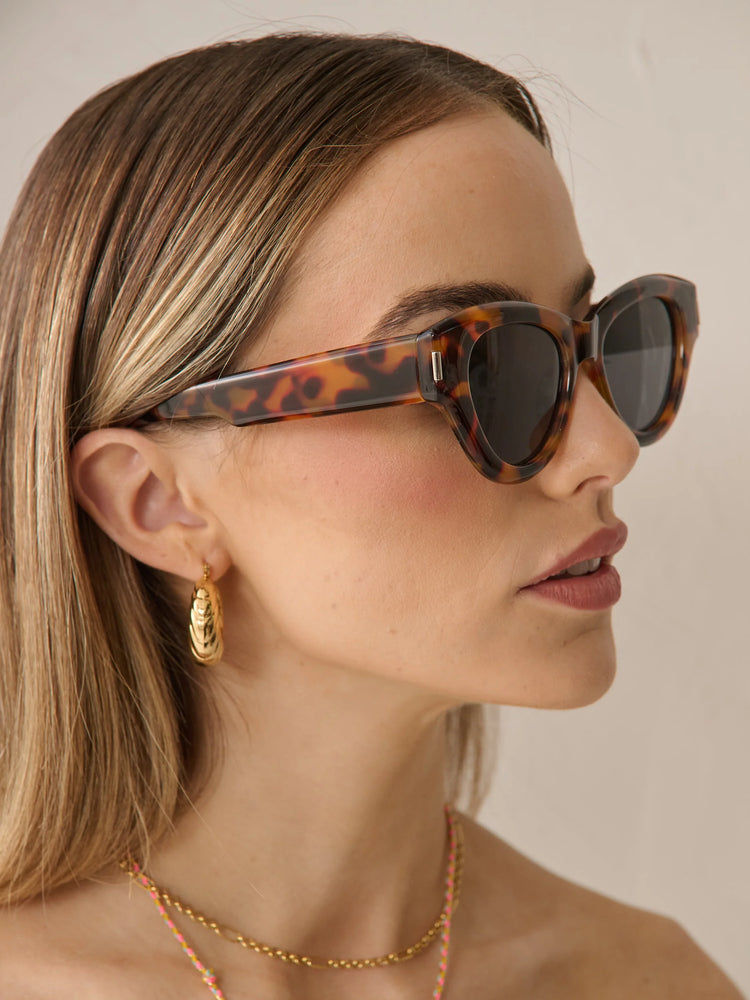 L&S MIELLI CAT EYE SUNGLASSES - TORT