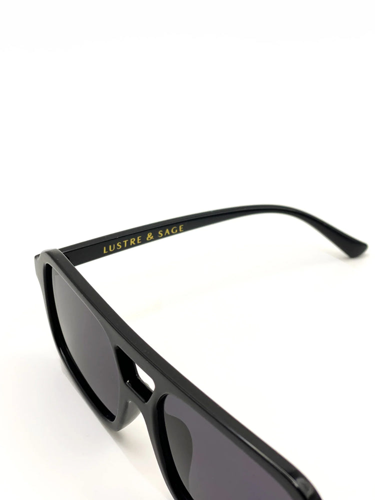 L&S AVIATOR BLACK SUNGLASSES