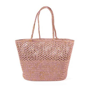 BOHEME - ROMY CROCHET BAG - TEA ROSE