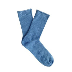 KLU SOCKS GLITTER LUREX - MINERAL BLUE