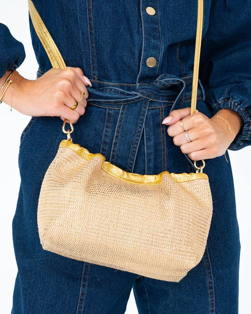 MONTY BAG - GOLD WEAVE