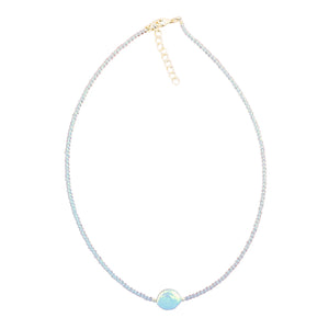 FRESHWATER PEARL & BEAD NECKLACE - WHITE