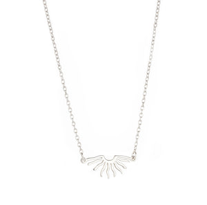 ABSTRACT RAY SILVER NECKLACE