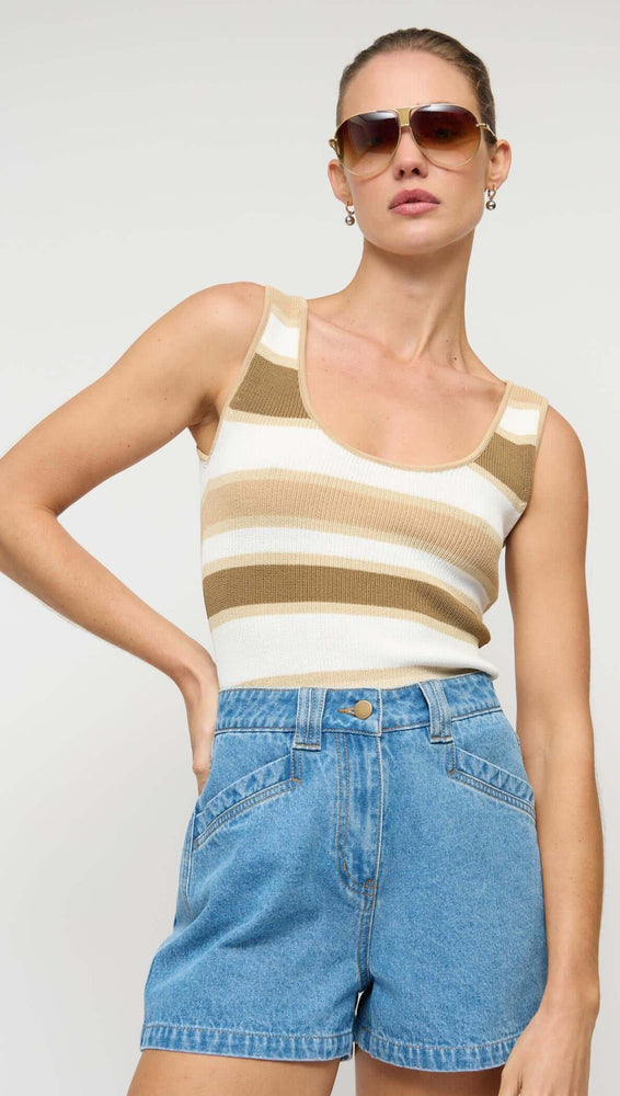 NOA MID BLUE DENIM SHORTS