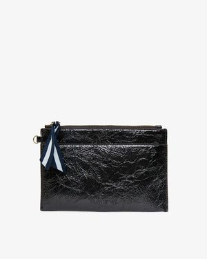 NEW YORK COIN PURSE - CHARCOAL CRINKLE