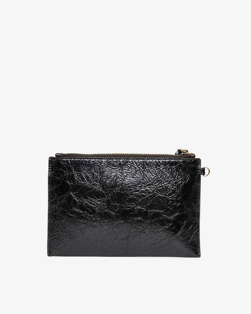 NEW YORK COIN PURSE - CHARCOAL CRINKLE