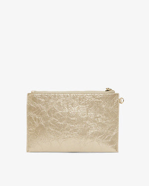 NEW YORK COIN PURSE - LIGHT GOLD CRINKLE
