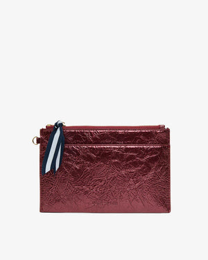 NEW YORK COIN PURSE - PLUM CRINKLE