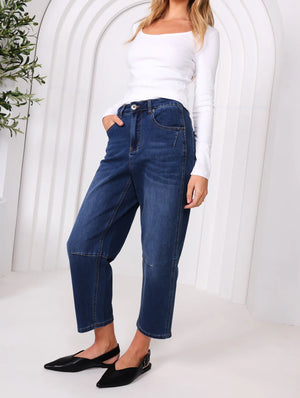 TONI BARREL JEANS - BLUE
