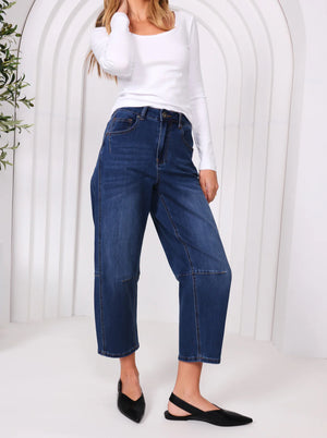 TONI BARREL JEANS - BLUE