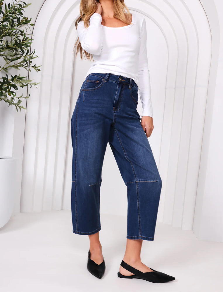 TONI BARREL JEANS - BLUE