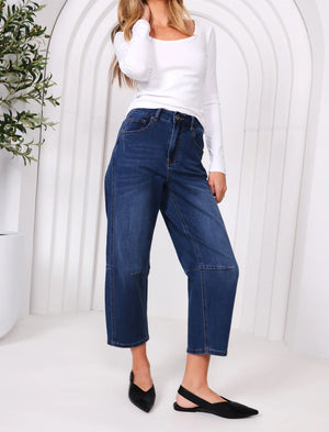 TONI BARREL JEANS - BLUE