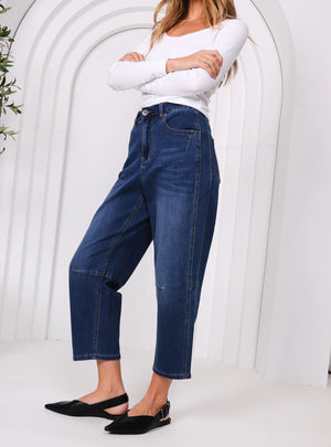 TONI BARREL JEANS - BLUE