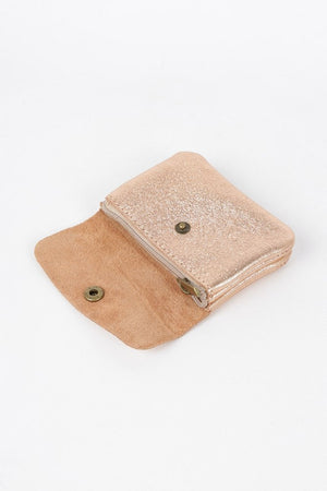 MAISON FANLI- COIN PURSE - METALLIC ROSE