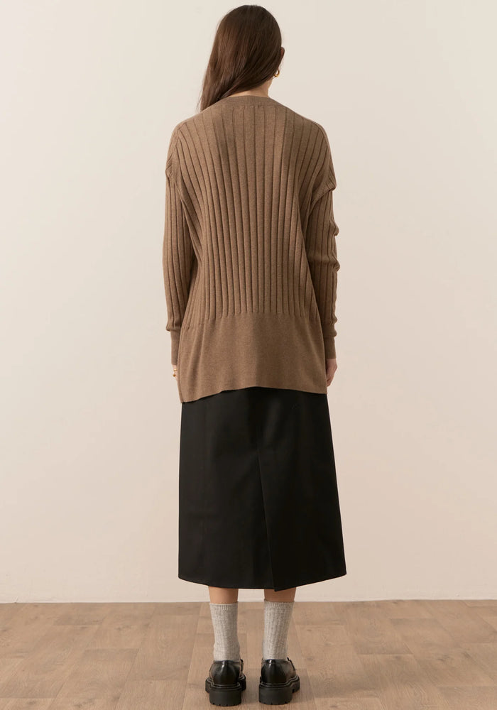 VIDAL V-NECK KNIT - CEDAR