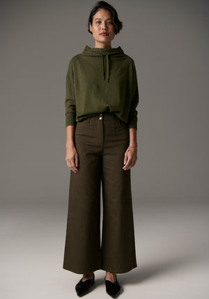 LAUREN WIDE LEG JEAN - KHAKI