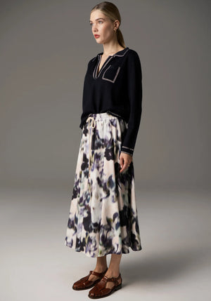 BENNET LUREX POLO KNIT - INK