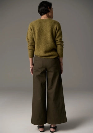 FINLEY CREW KNIT - KHAKI