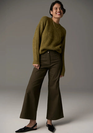 FINLEY CREW KNIT - KHAKI