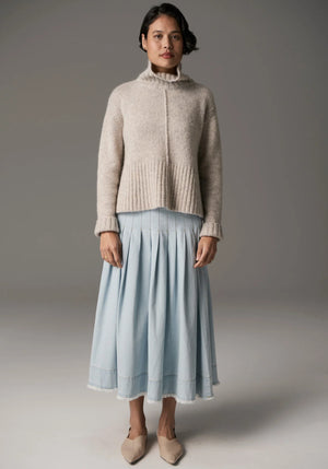 GROVE HIGH NECK KNIT - STONE