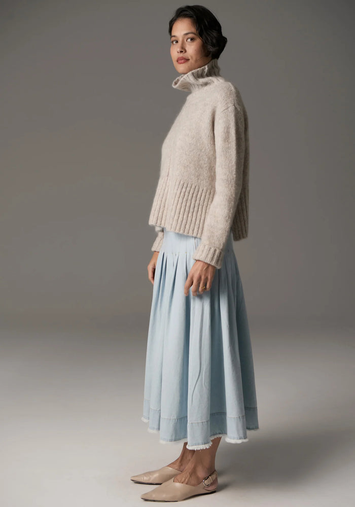 GROVE HIGH NECK KNIT - STONE