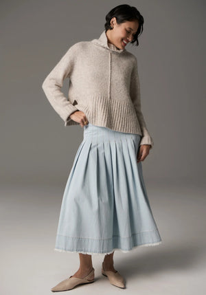 GROVE HIGH NECK KNIT - STONE